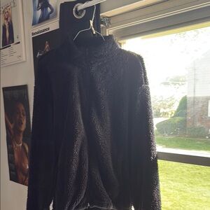 Forever 21 Black Teddy Jacket Cozy Essential